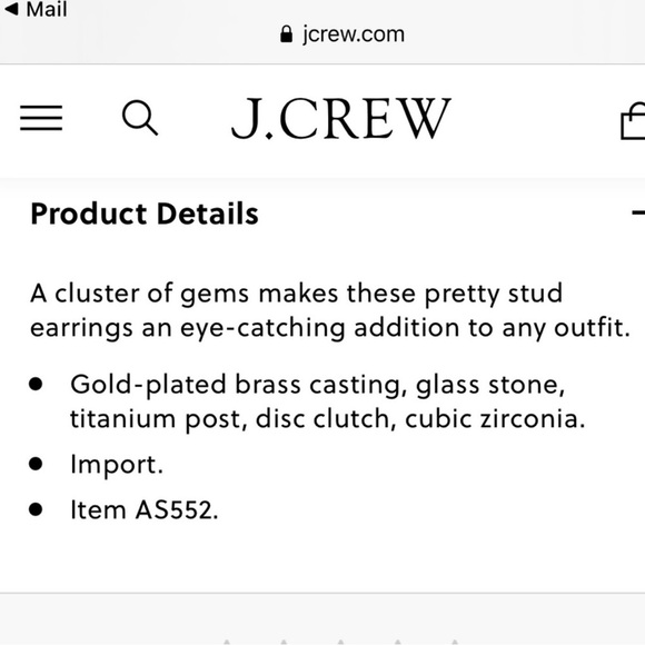J. Crew Gem Burst Stud Earrings Multi Colored - Picture 4 of 4